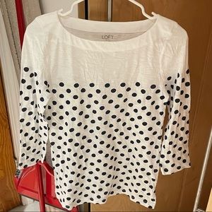 LOFT polka dot women top